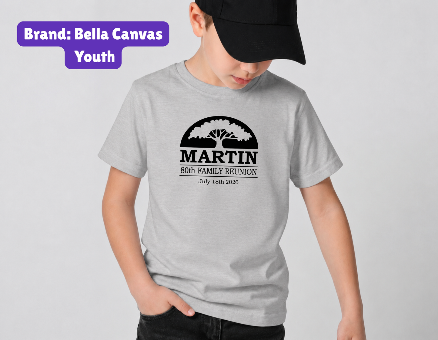 Martin Family Reunion OG Design - Kids Bella Canvas Unisex T-Shirt