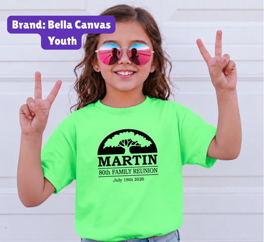 Martin Family Reunion OG Design - Kids Bella Canvas Unisex T-Shirt