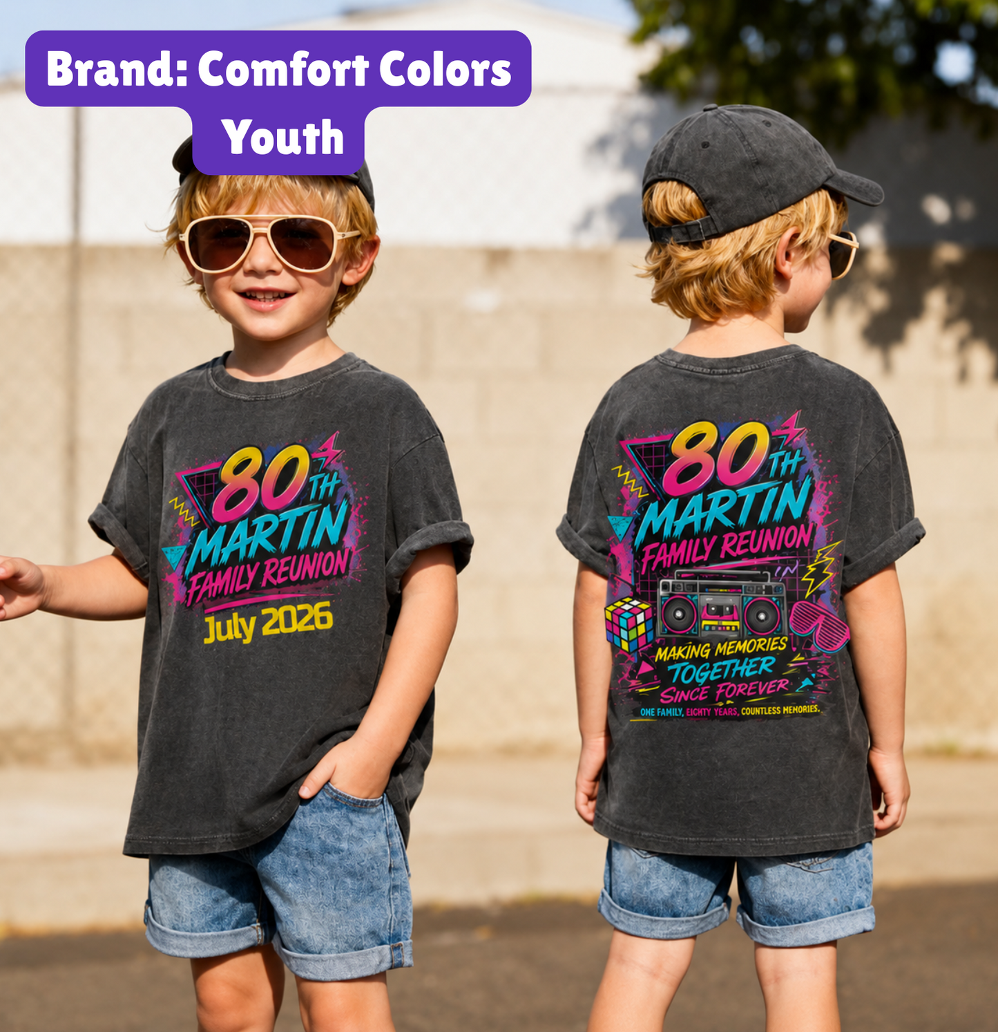 Martin Family Reunion - Kids Comfort Colors T-Shirt