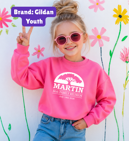 Martin Family Reunion OG Design - Kids Gildan Unisex Crewneck