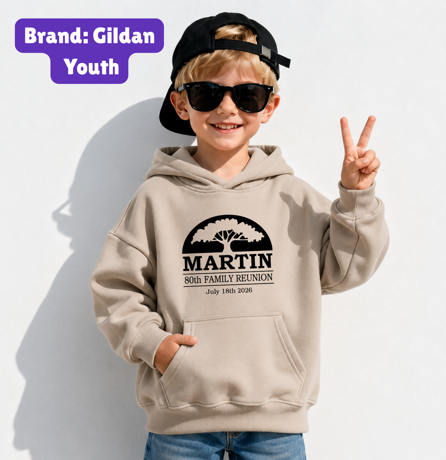 Martin Family Reunion OG Design - Kids Gildan Unisex Hoodie