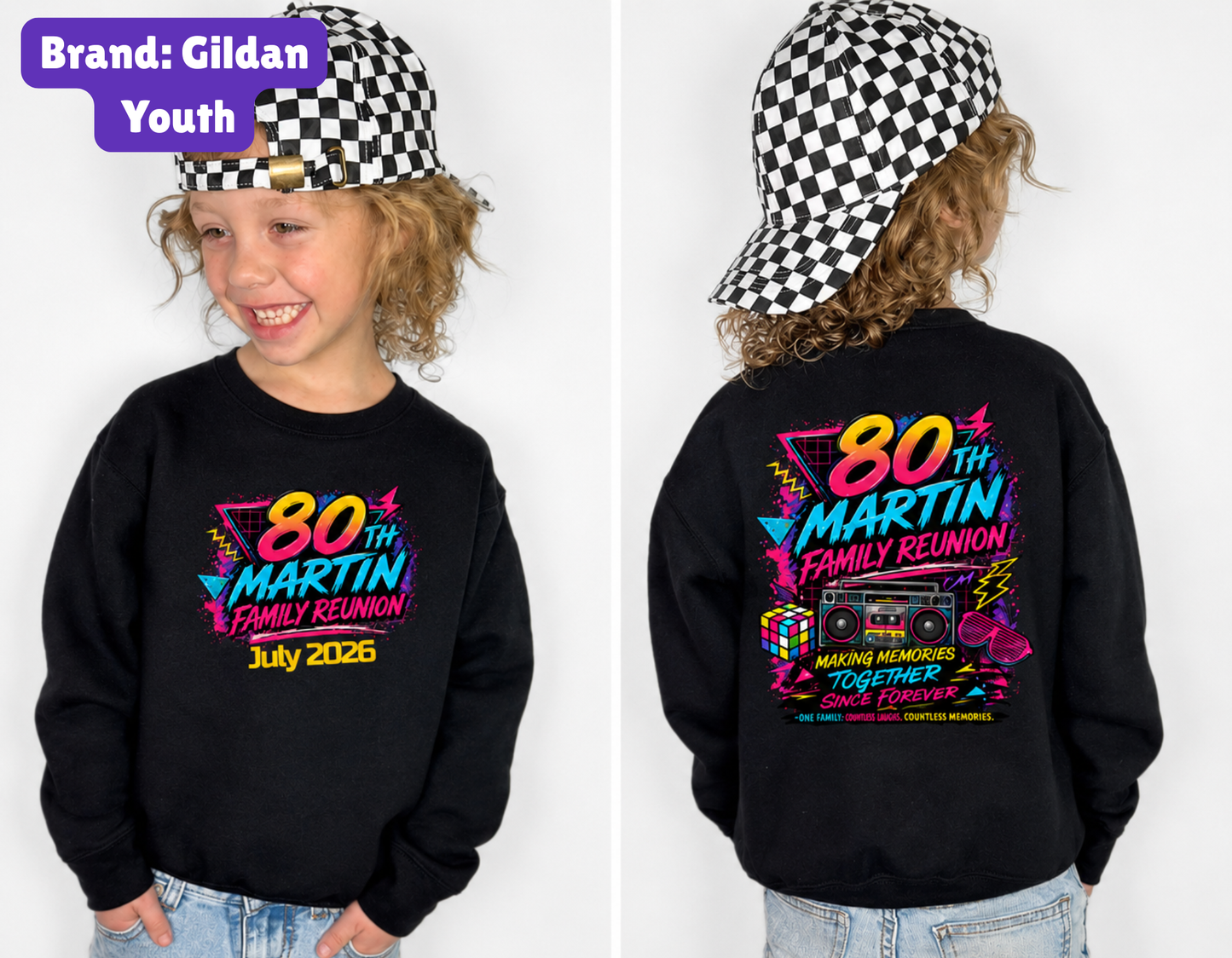 Martin Family Reunion - Kids Gildan Unisex Crewneck