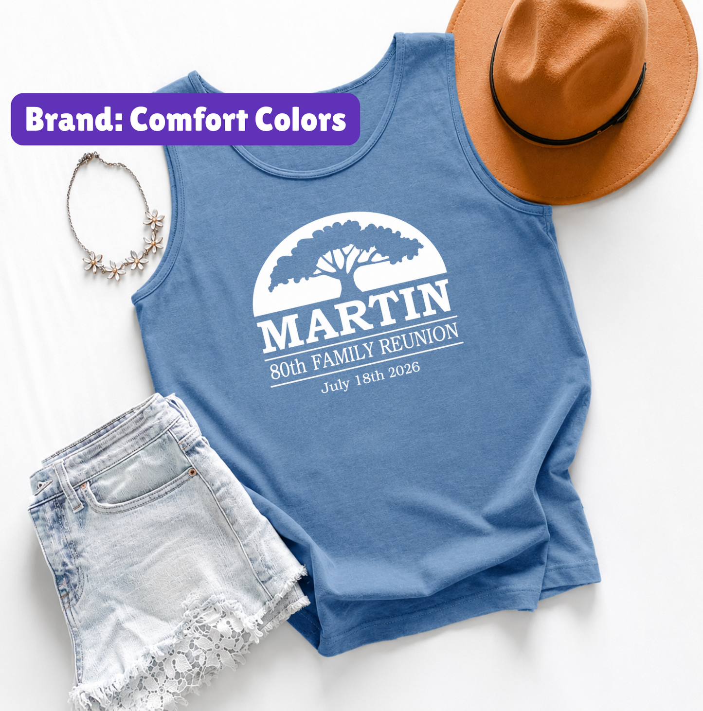 Martin Family Reunion OG Design - Adult Comfort Colors Unisex Tank Top