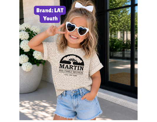 Martin Family Reunion OG Design - Kids LAT Leopard Print Unisex T-Shirt