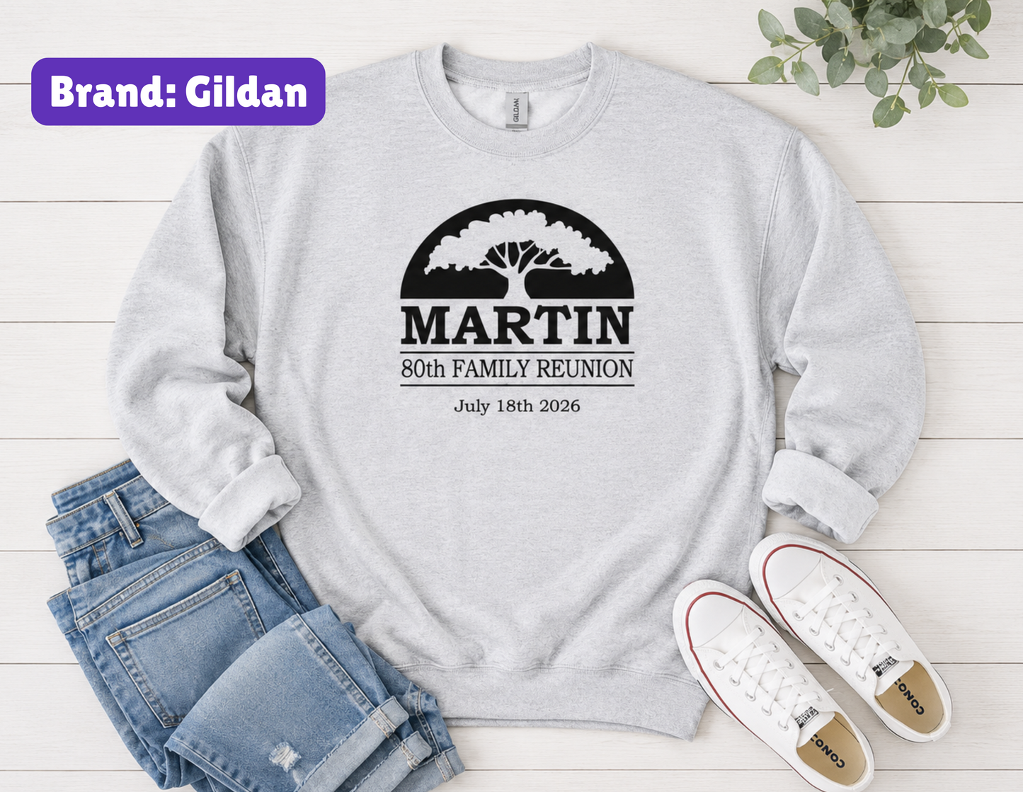 Martin Family Reunion OG Design - Adult Gildan Crewneck