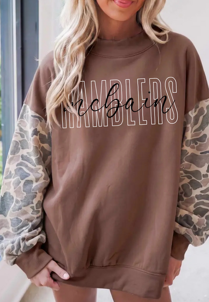 CUSTOMIZABLE Pattern Sleeve Mock Neck Sweatshirts
