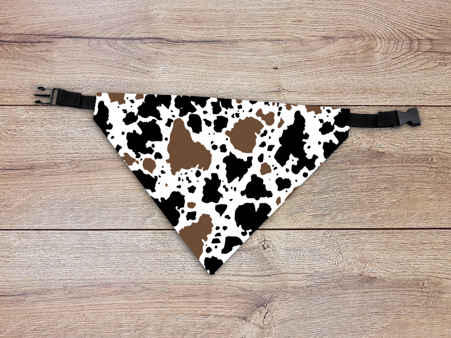 Cow Print Dog Bandana - Over The Collar