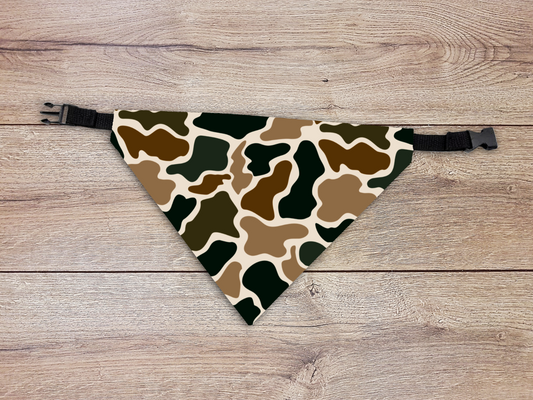 Camo Dog Bandana - Over The Collar