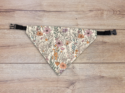 Floral Dog Bandana - Over The Collar