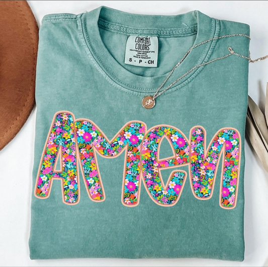 Amen Floral -  Crewneck, Hoodie, or T-Shirt