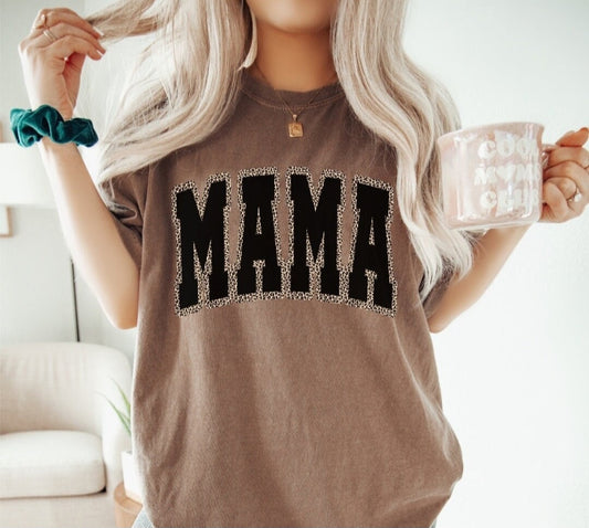 Mama (Black/Leopard) - Crewneck, Hoodie, or T-Shirt