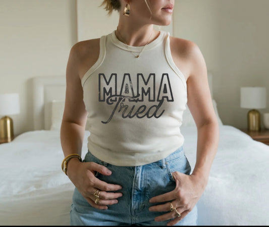 Mama Tried - Micro Ribbed Cropped Tank