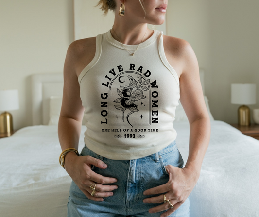 Long Live Rad Women - Micro Ribbed Cropped Tank