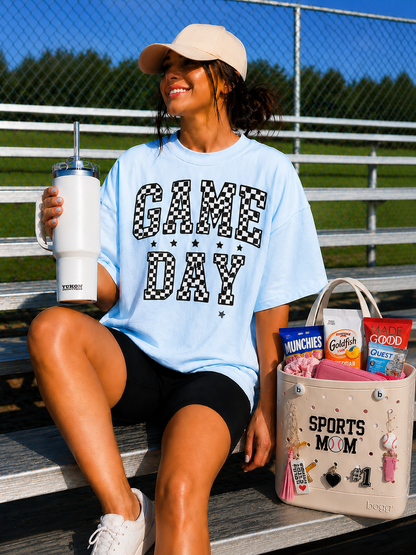 Checkered Game Day - Comfort Colors Tee