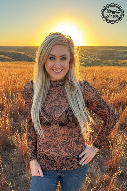 Tooled Leather Top