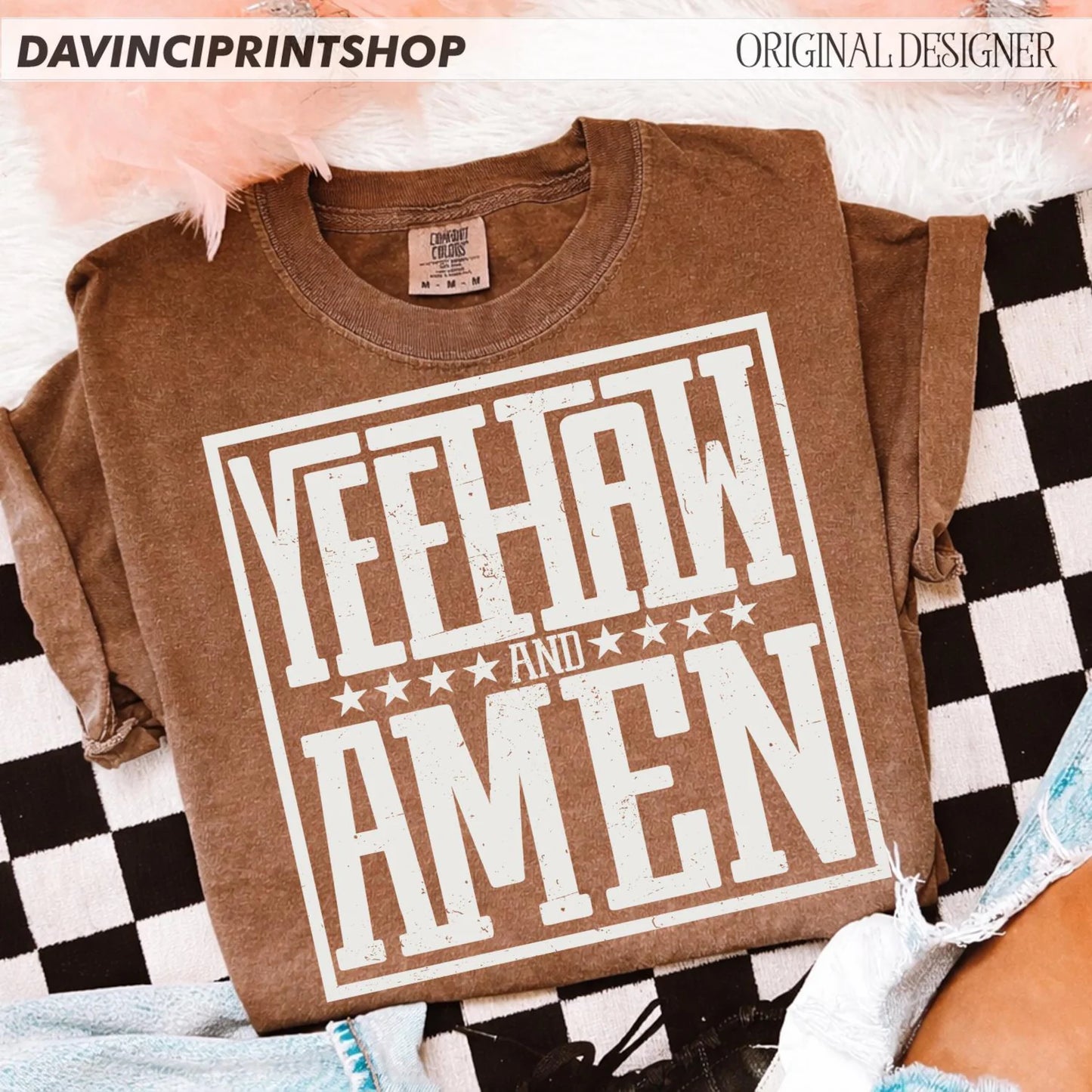 Yeehaw and Amen -  Comfort Colors Tee