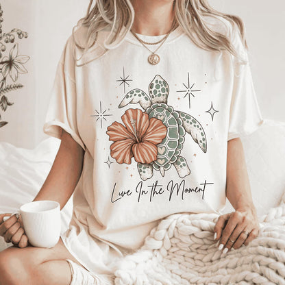 Live in the Moment Turtle - Comfort Colors Tee