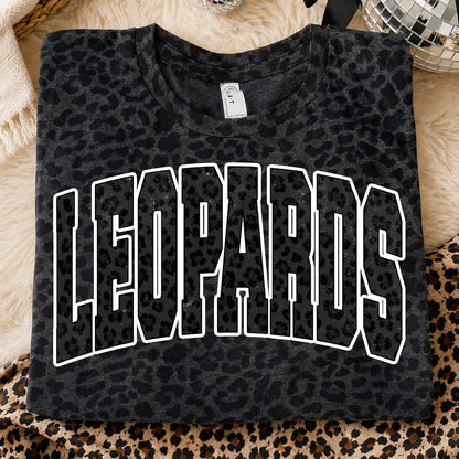 CUSTOM Leopard Print School Spirit Tee