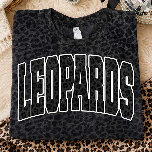 CUSTOM Leopard Print School Spirit Tee