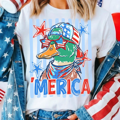 'Merica Mallard 4th of July - Comfort Colors Tee