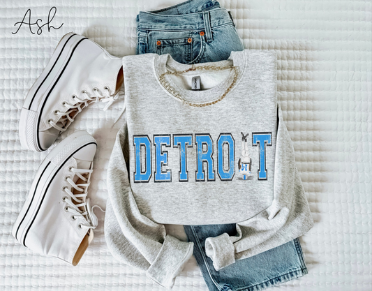 Distressed Detroit -  Crewneck, Hoodie, or T-Shirt