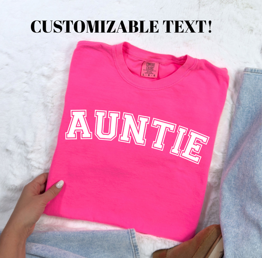 Customizable Text Tee -  Crewneck, Hoodie, or T-Shirt