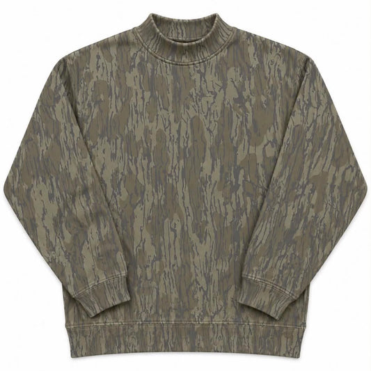 Bottomland Camo Mockneck Crewneck
