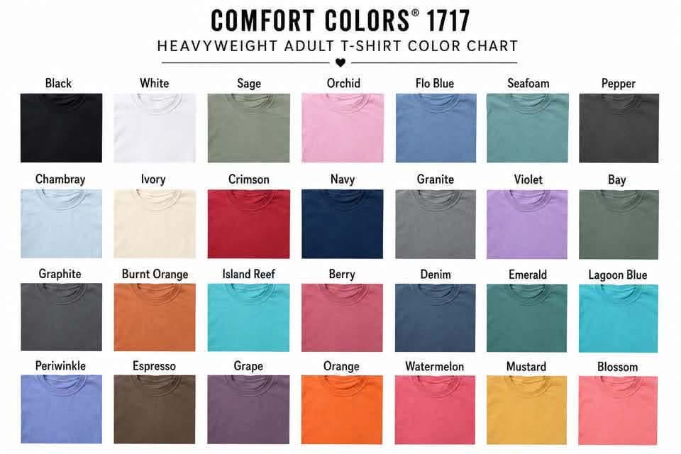 CUSTOM Embossed Comfort Color Tees and Gildan Crewnecks