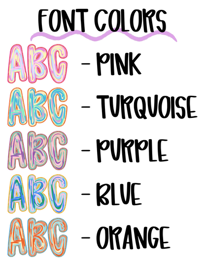 CUSTOM Rainbow Bubble School Spirit - Comfort Colors Tee
