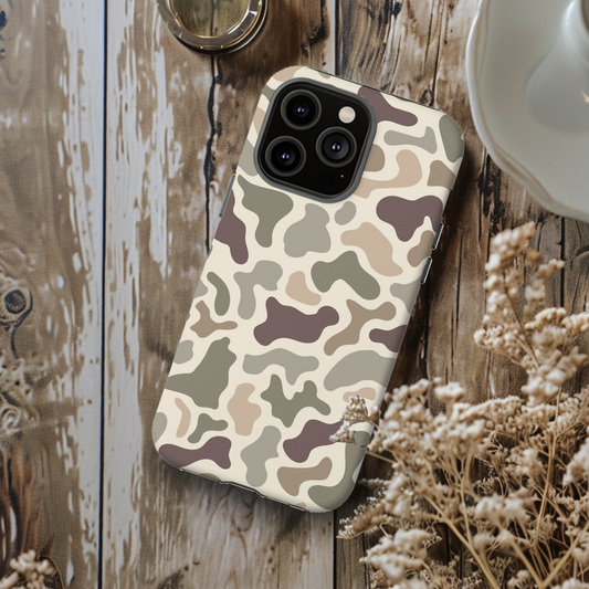 Light Retro Duck Camo, Tough Phone Cases, Multiple Phone Styles, Glossy and Matte, Punchy