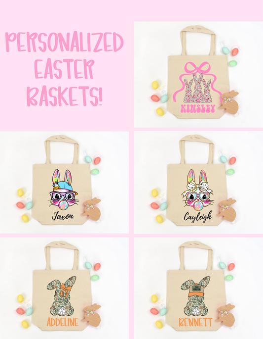 Personalized Easter Baskets - Tote Bags