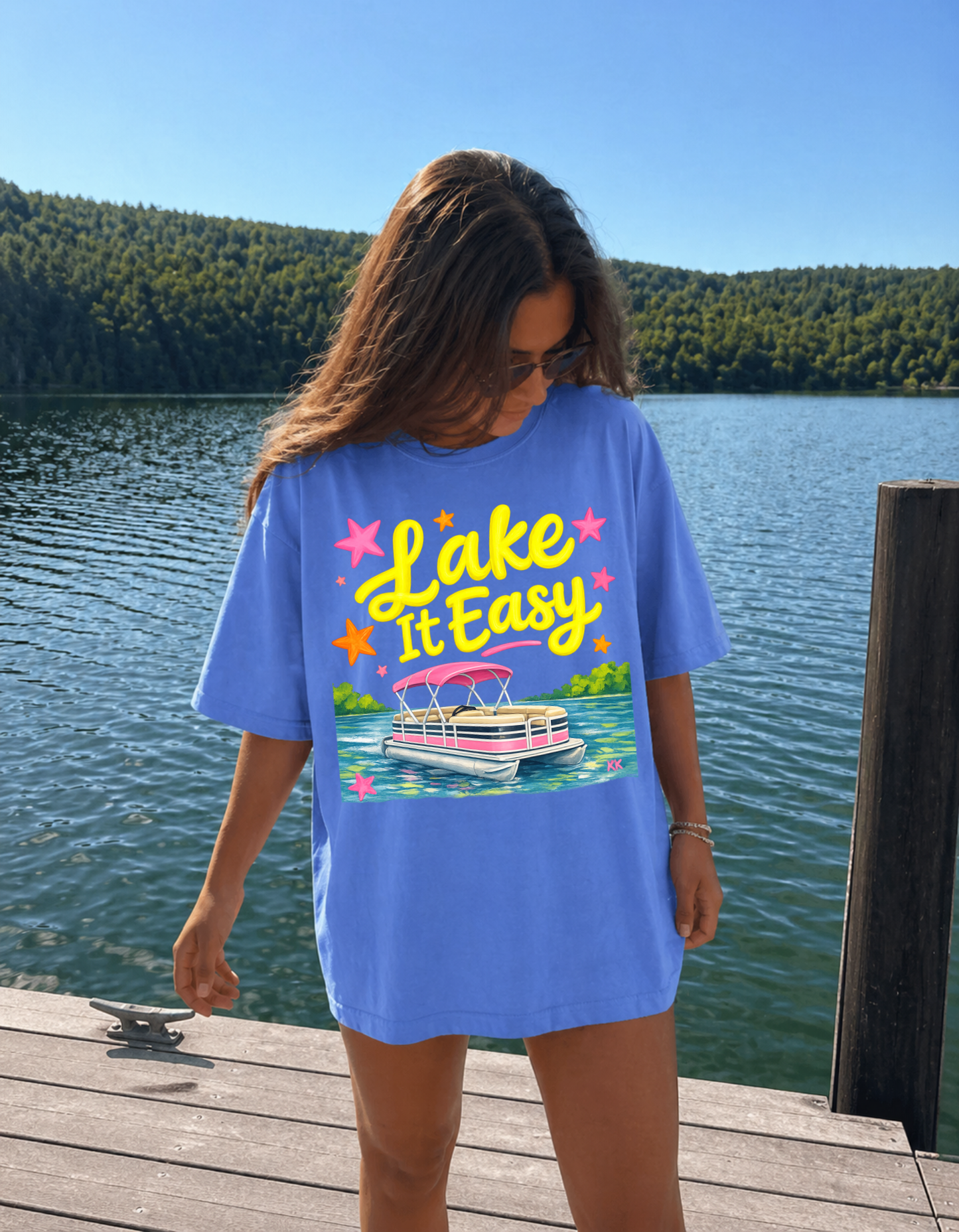 Lake It Easy Pontoon - Comfort Colors Tee